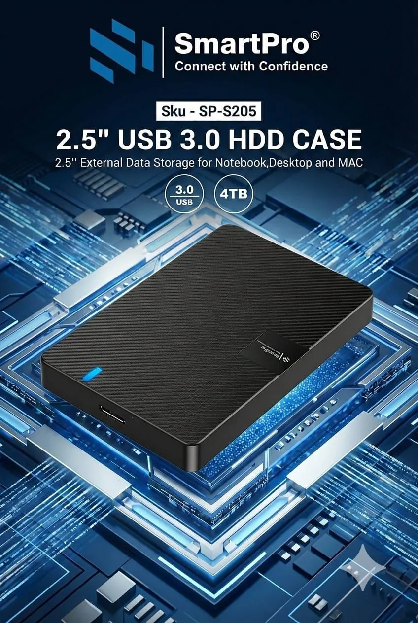 Smart-Pro HDD Casing SATA 2.5 Inch USB 3.0 (SP-S205)